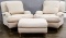 Upholstered Chair and Ottoman Set