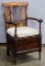 Victorian Oak Commode Arm Chair