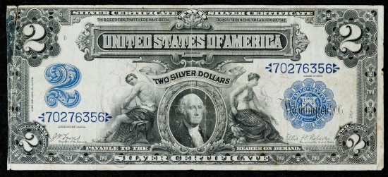 1899 $2 Silver Certificate F/VF