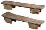 African Carved Wood Pygmy Beds