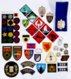 World War II and Later Military Patch Assortment