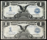 1899 $1 'Black Eagle' Silver Certificates VF/VF+