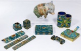 Chinese Cloisonne Desk Accessories