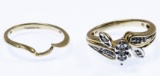 10k Gold and Diamond Wedding Ring Set