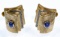 14k Gold, Star Sapphire and Diamond Cuff Links