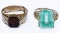 10k Gold and Semi-Precious Gemstone Rings