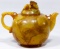 Asian Carved Jadeite Jade Tea Pot