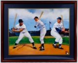 Mickey Mantle, Duke Snider and Willie Mays Autographed Print