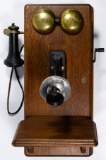 Western Electric Crank Telephone in Oak Case