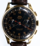 Egona 18k Gold Case Chronographe Wrist Watch