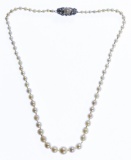 14k Gold, Pearl and Diamond Necklace