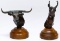DeBella (American, 20th Century) Bronze 'Longhorn' and 'Pronghorn' Statues