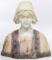 Carli (European, 20th Century) Carved Alabaster Bust