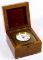 Matthew Norman Brass Desk Clock in Wood Box