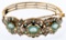 14k Rose Gold, Emerald and Diamond Bracelet