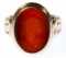 14k Gold and Carved Gemstone Ring
