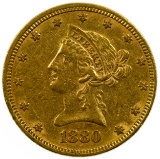 1880 $10 Gold AU Details