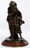 Bronze Maiden and Child Statue