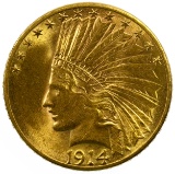 1914-D $10 Gold Unc.