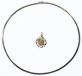 18k Gold Necklace and Pendant