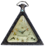 Tempor Masonic Triangle Sterling Silver Cased Pendant Watch