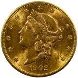 1902-S $20 Gold AU