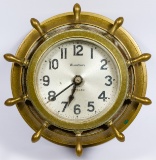 Waterbury Brass Nautical Desk Clock