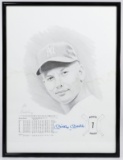 Mickey Mantle Signed 'Rookie Series 1' Print by David Cooney