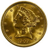 1907 $5 Gold Unc.
