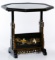 Asian Black Lacquer Flip Top Side Table