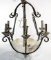 Metal and Marble Chandelier