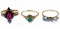 14k Gold and Semi-Precious Gemstone Rings