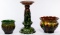Weller Pottery 'Majolica' Jardiniere and Base Assortment