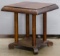 American Empire Style Oak Lamp Table