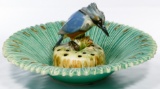 Weller Pottery 'Ardsley' Cattail Bowl and Flower Frog