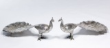 Sterling Silver Peacock Nut Dishes