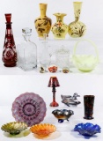 Carnival and Bristol Glass Assortment