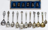 Sterling Silver and European Silver (830) Shaker and Spoon Assortment