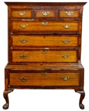 English Oak Chest on Chest