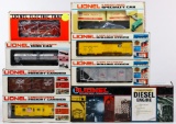 Lionel Model Train Engine, Trolley and Car Assortment