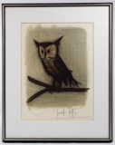 Bernard Buffet (French, 1928-1999) 'Little Owl' Lithograph