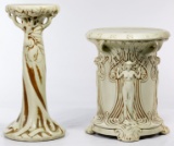Weller Pottery 'Clinton Ivory' Jardiniere Bases