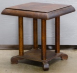 American Empire Style Oak Lamp Table