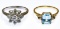 14k Gold, Precious and Semi-Precious Gemstone Rings