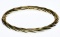 14k Gold Twisted Rope Hinged Bangle Bracelet
