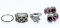 14k White Gold and Semi-Precious Gemstone Ring Assortment