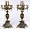 Victorian Neo-Classical Bronze and Slate Candelabras