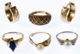 10k Gold Ring and Earring Assortment