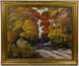 Ernest Fredricks (American, 1877-1927) 'Woodland Trail' Oil on Canvas