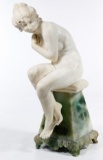 Lardelli (European, 20th Century) Carved Marble and Agate Statue